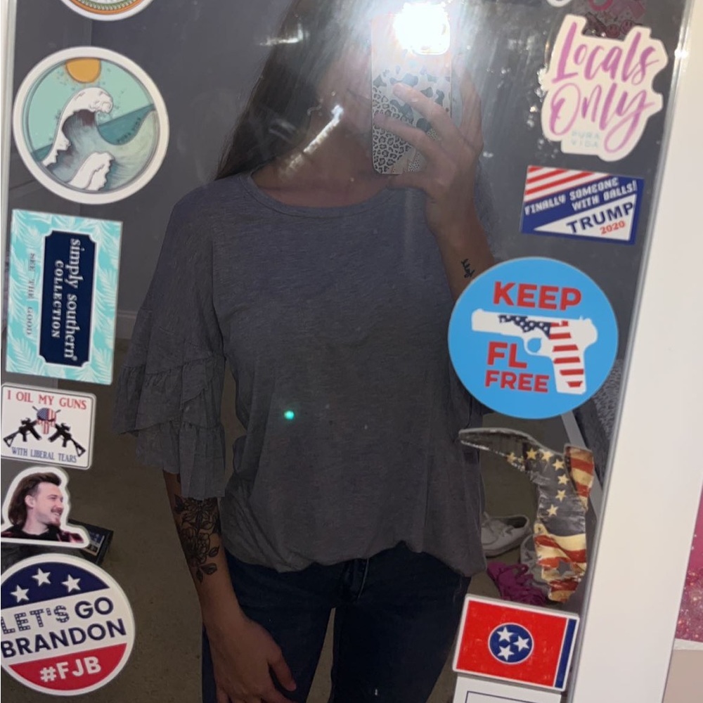 Gray Blouse,  XS